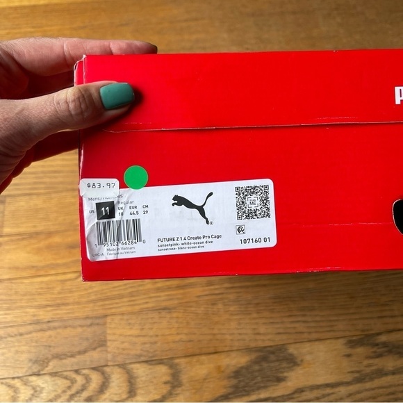 NEW Puma Future Z 1.4 Create Pro Cage Cleats Sunset Pink Blue Size 11 NWT - Picture 4 of 5